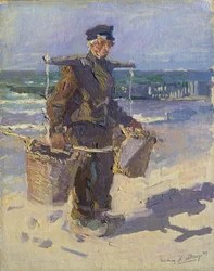 Een schelpenvisser