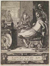 De dood die een paar verrast, c.1618-20 (ets  gravure)