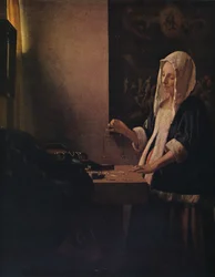 Vrouw met een balans, c1664