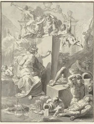 Ontwerp voor het titelblad van W. van der Hoeven, Westermeer, 1721