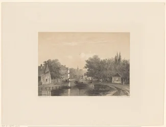 Dorpsgezicht met rivier