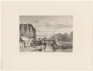 Stadsgezicht met gracht