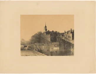 Stadsgezicht met gracht