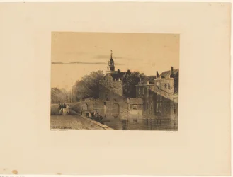 Stadsgezicht met gracht