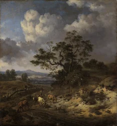 Heuvelachtig Landschap met Koeien