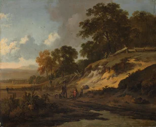 Landschap met jagers, ca. 1660-1680