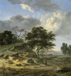 Landschap met twee jagers