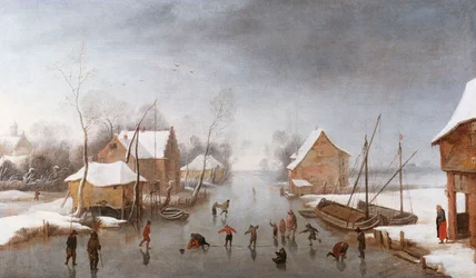 Een Winter Rivierlandschap