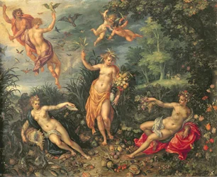 Overvloed en de vier elementen, ca. 1606