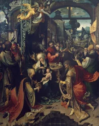 Geboorte van Jezus, centraal paneel van drieluik