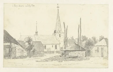Gezicht in het dorp Doorn, met de kerk