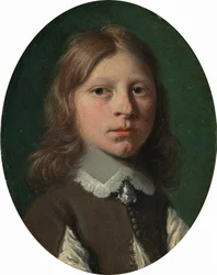 Kop van een jonge jongen, ca. 1650 (olieverf op koper)