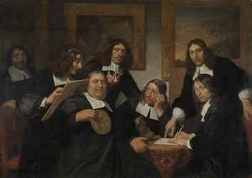 De gouverneurs van het Sint-Lucasgilde, Haarlem, 1675