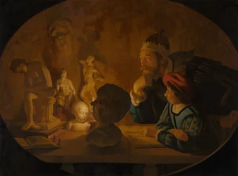 De tekenles, 1634