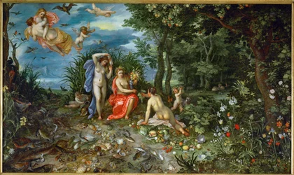 Ceres en de vier elementen (schilderij op koper)