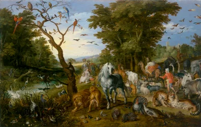 De intocht van de dieren in de ark van Noach