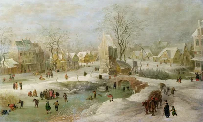 Winterscène in Nederland