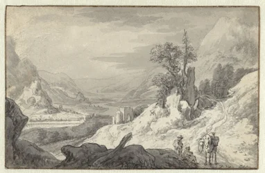Berglandschap met een rivierdal
