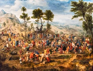 De Intocht van Christus in Jeruzalem, ca. 1540 (Tempera en olieverf op hout (eiken))