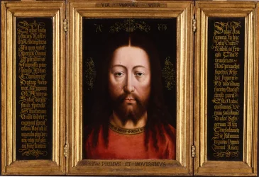 Drieluik: Christus als Salvator Mundi