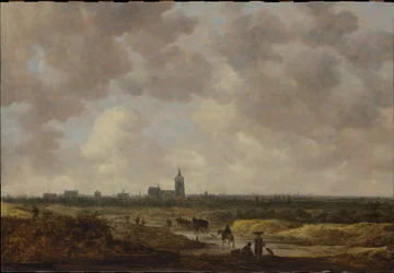 Gezicht op Den Haag vanuit het noordwesten
