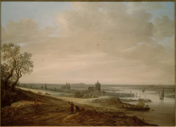 Panorama-landschap met uitzicht op Arnhem