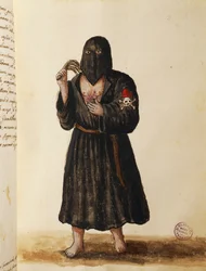 Broederschap van Boetelingen, begeleidt de begrafenisstoet van belangrijke burgers naar de Basiliek van San Marco in Venetië, Volume II, f 89