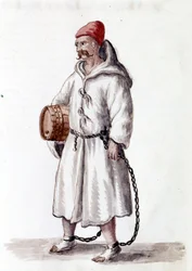 Galerian kabel. 17e - 18e eeuw. Aquarel en inkttekening uit het manuscript 