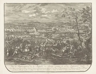 Slag bij Senta, 1697 Vuë et representation de la bataille de Zenta, donnée le 11 de Septembre 1697