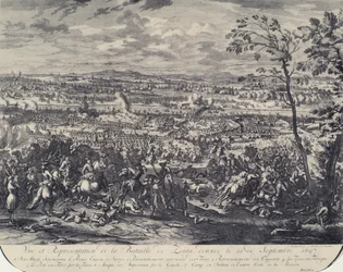 De slag bij Zenta op 11 september 1697
