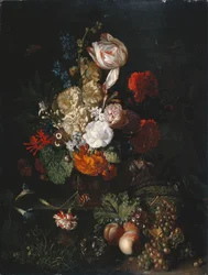 Stilleven: Bloemen en Fruit, ca. 1700-20