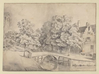 Uitzicht op de Leidsegracht in Amsterdam, gezien vanaf de Keizersgracht