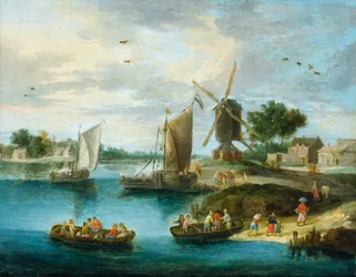 Landschap met molen