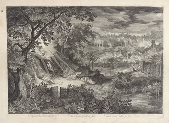 Landschap met Christus in de hof van Gethsemane
