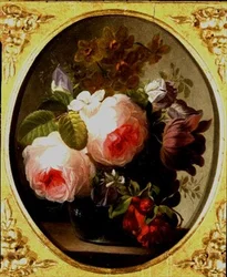 Rozen en Andere Bloemen in een Vaas