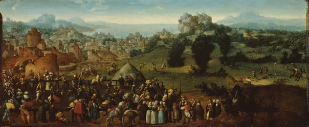 Landschap met Toernooi en Jagers