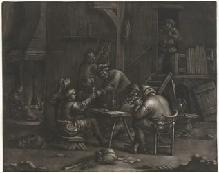 Herberg met drinkende mannen