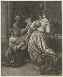 Musicerend gezelschap rond een tafel