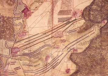 Plan van de Slag bij Blenheim, ca. 1705
