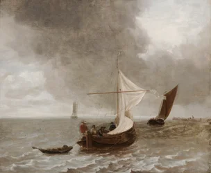 Zeilboten in een briesje
