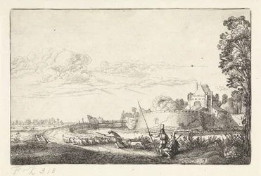 Landschap met de Zijlpoort te Haarlem