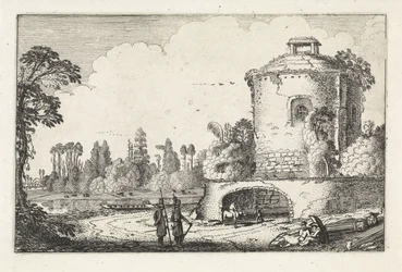 Landschap met een ronde toren (Landschappen / Amenissimae aliquot requculae)