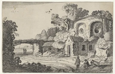 Landschap met oude burcht