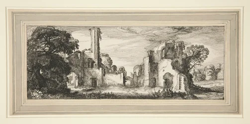 Landschap met een Kasteel in Ruïnes