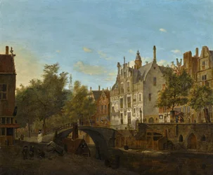 View of the Oude Delft with the Gemeenlandshuis