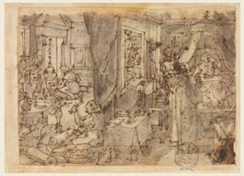 Ontdekking van Guaiacum als remedie tegen geslachtsziekten, ontwerp voor 