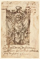 Pagina uit een Schetsboek: Militair Trofee