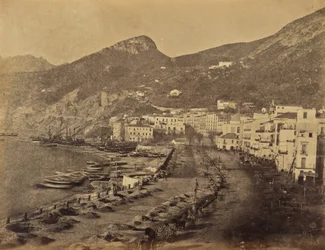 Salerno vanuit het raam van het hotel