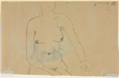 Torso van een naakte vrouw (verso)