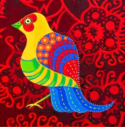 Vogel met blauwe staart, 2019